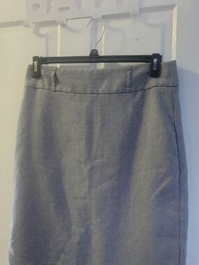 Covington Gray Herringbone Pencil Skirt